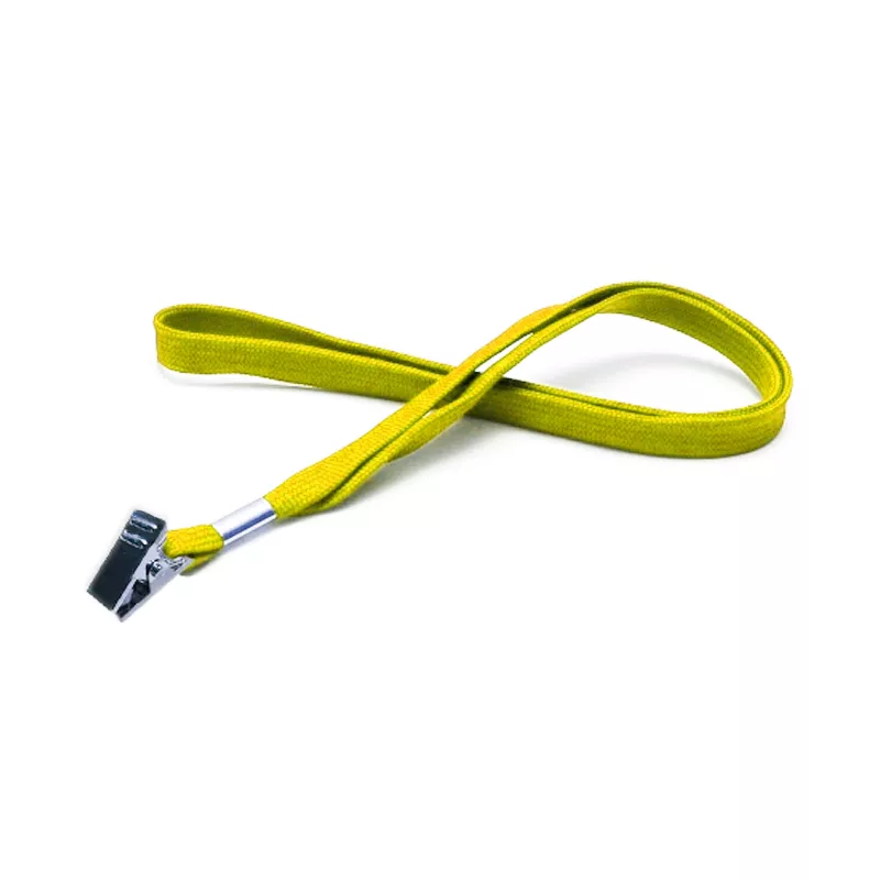 CINTA PORTA CREDENCIAL CON APRETADOR AMARILLO HAND — Hand