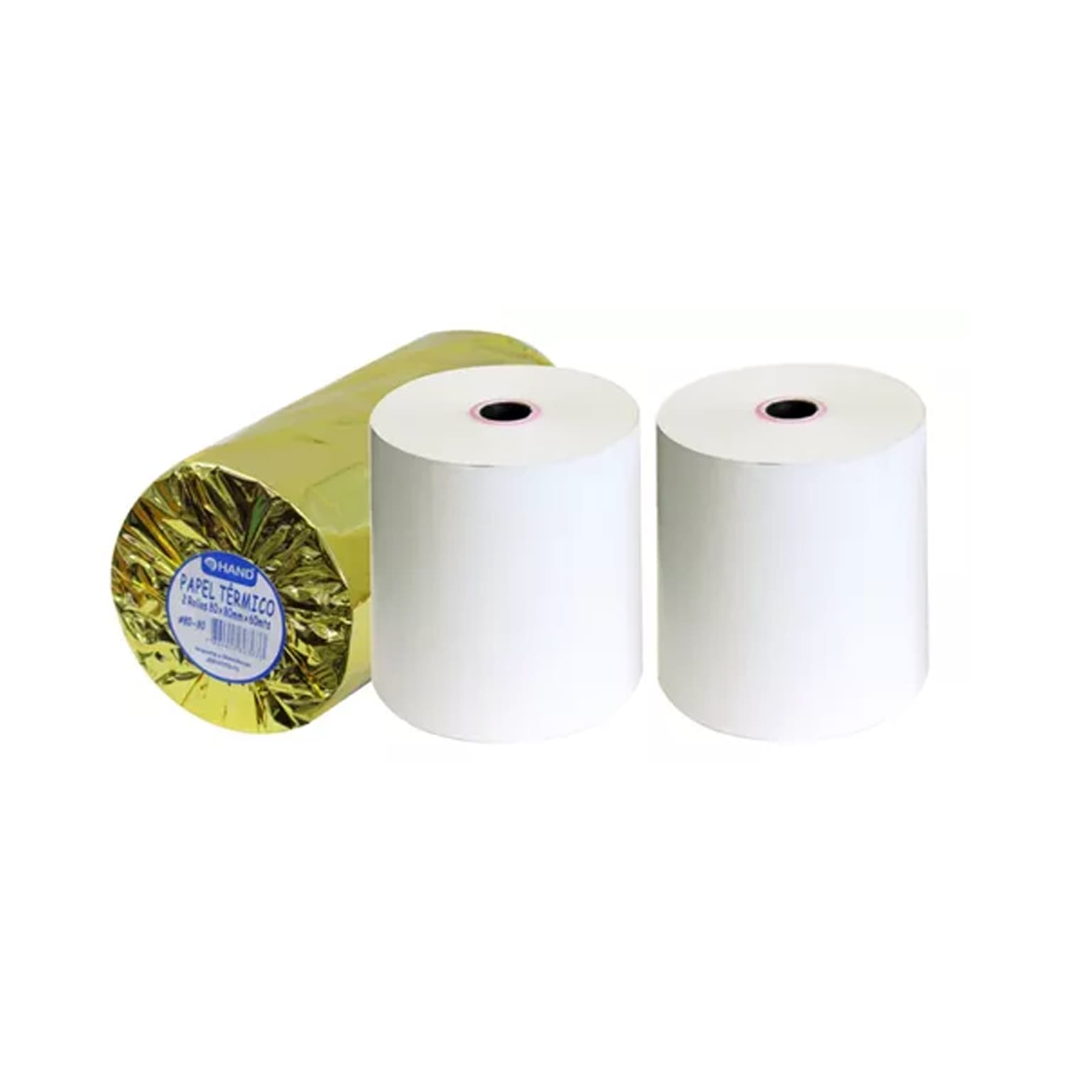 PAPEL TERMICO SET 2 ROLL 80X80MM 60MT HAND — Hand