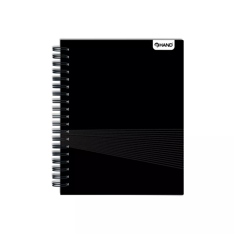 CUADERNO UNIVERSITARIO 100HJS 20X25CM NEGRO — Hand