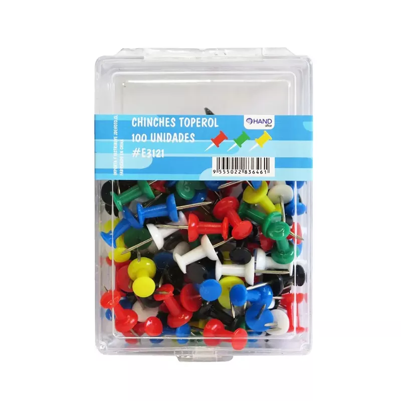 CHINCHES TOPEROL, COLORES SURTIDO 100 UNIS HAND — Hand