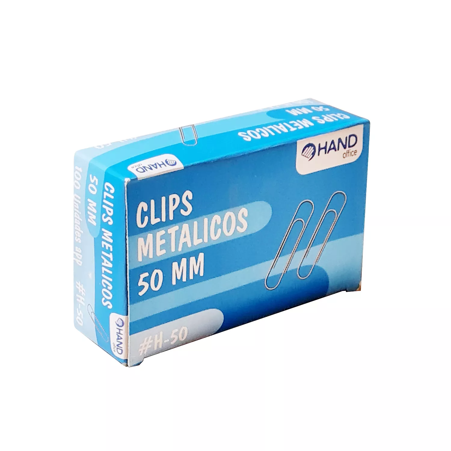 CLIP METALICO PUNTA REDONDA 50MM 100 UNIS HAND — Hand