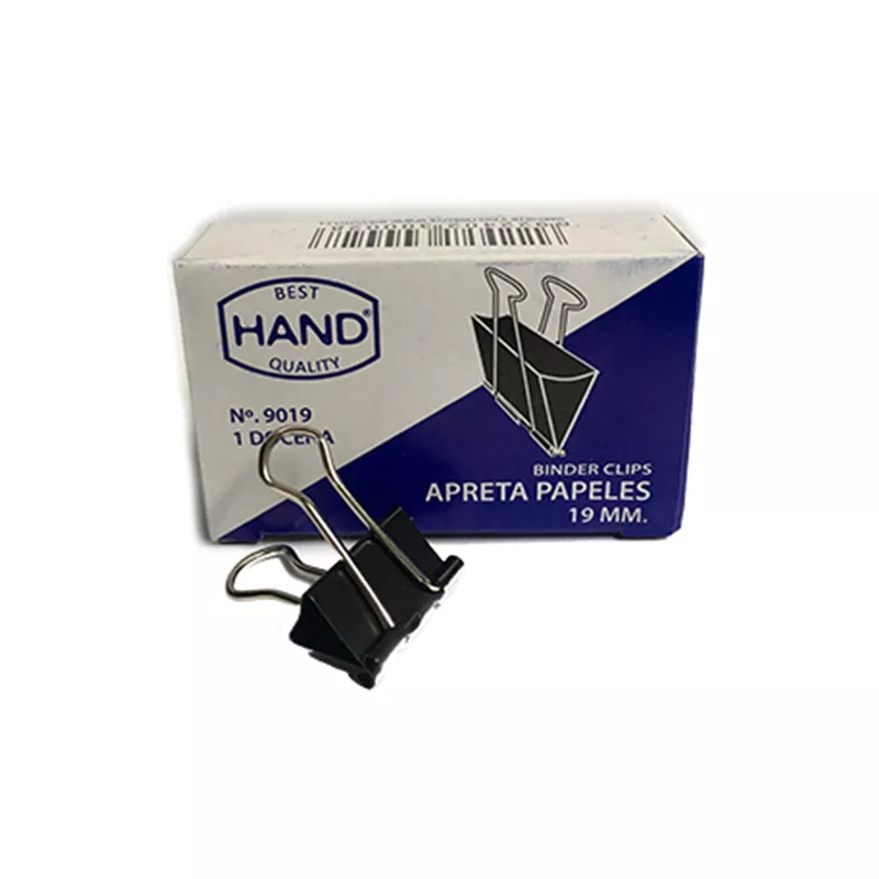 APRETADOR DOBLE CLIP 12 UNID 19MM HAND — Hand
