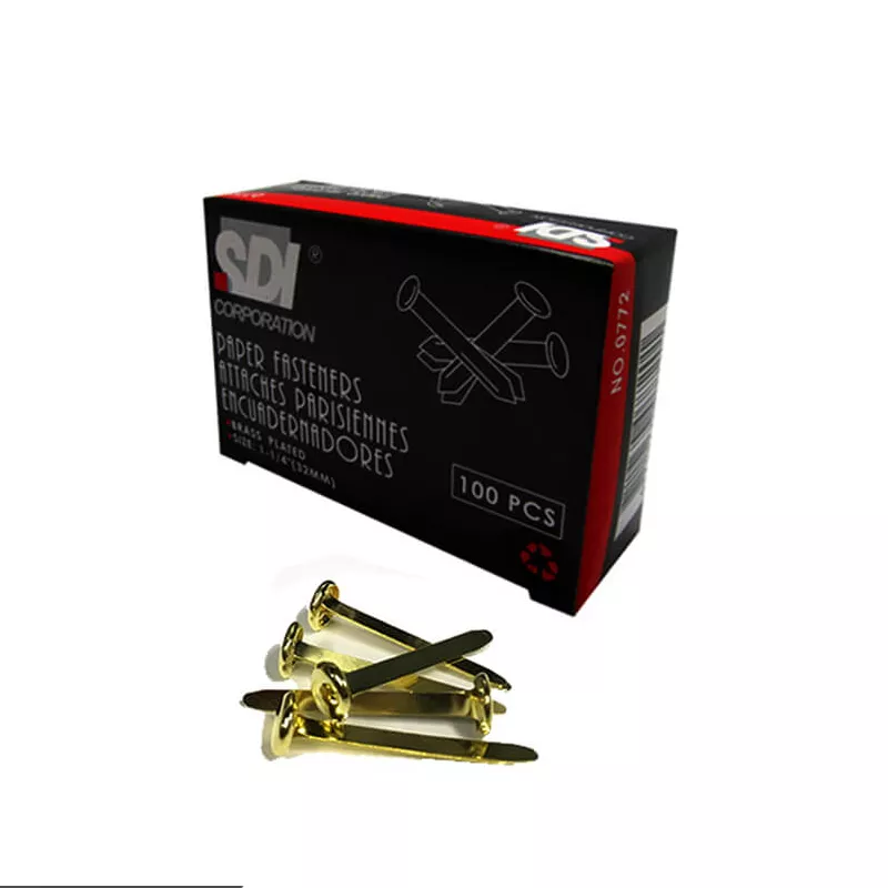 BROCHES METALICOS DORADOS 32 MM 100UNIS — SDI