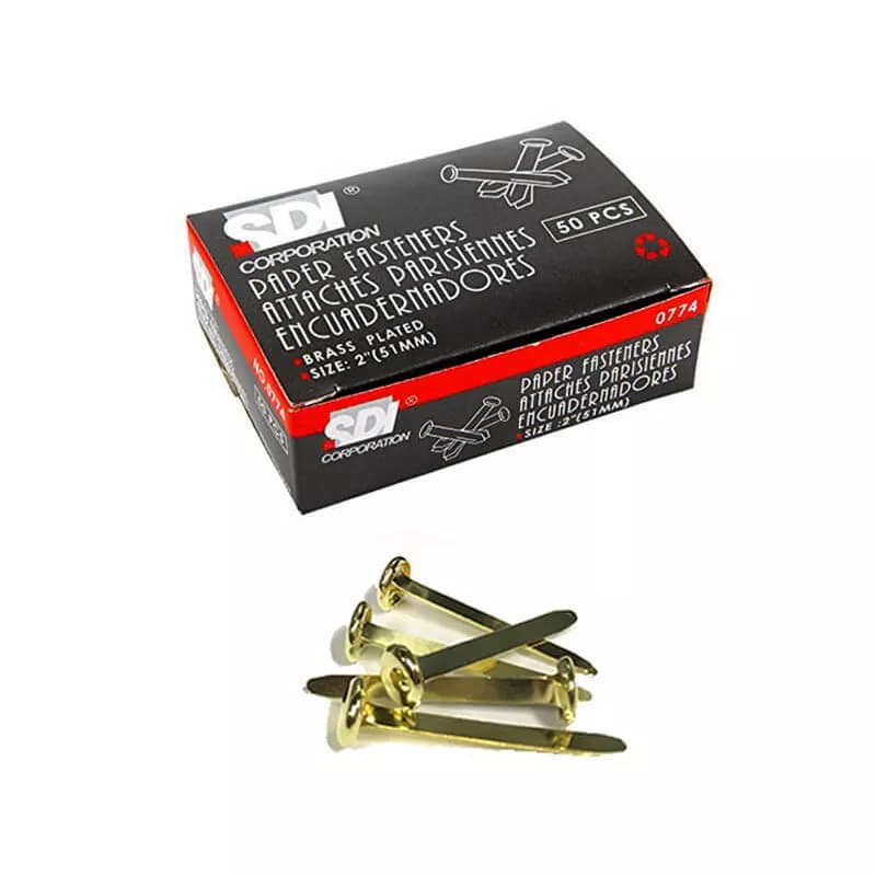 BROCHES METALICOS DORADOS 51 MM 50UNIS — SDI