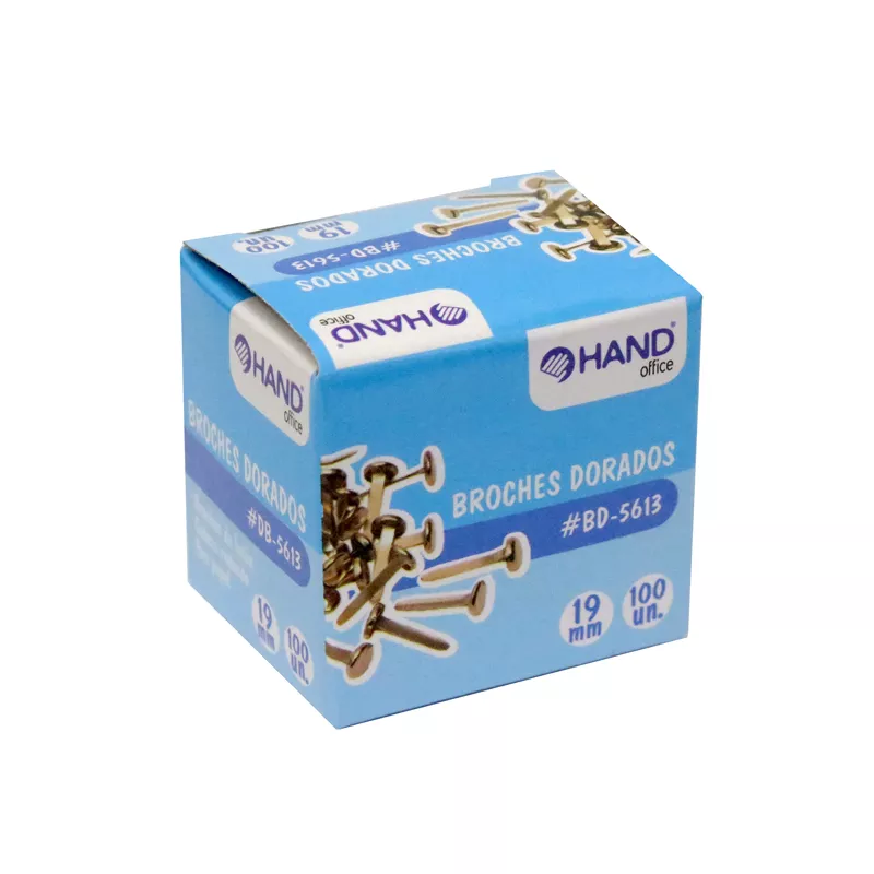 BROCHES DORADOS 100UNIS 19 MM — Hand