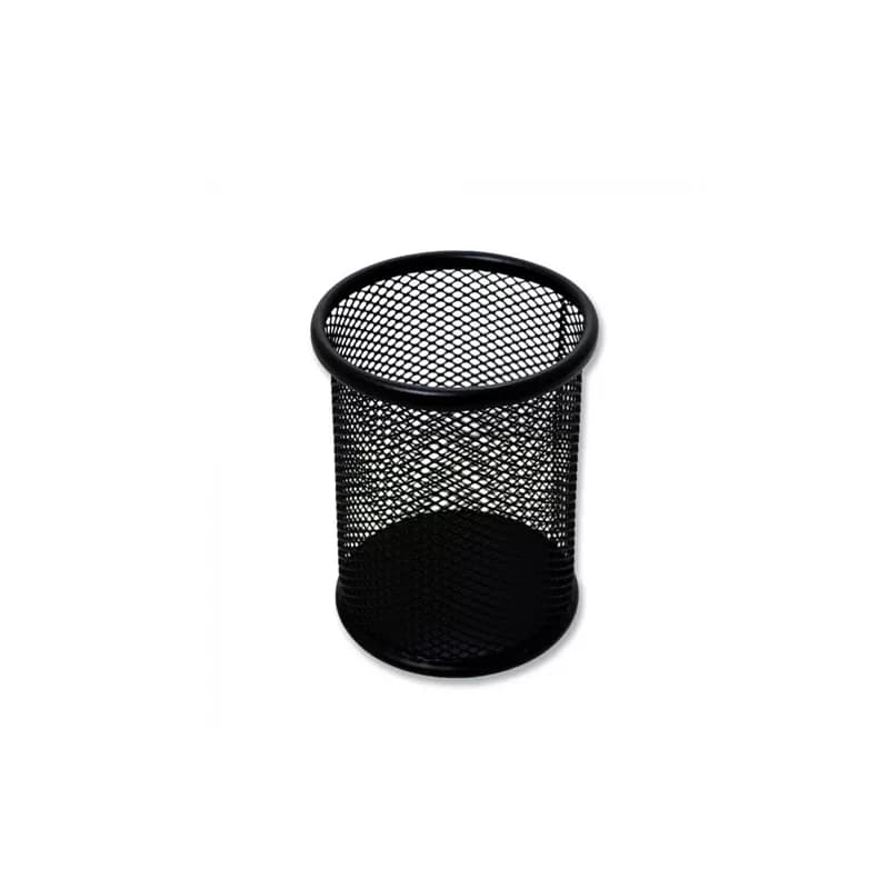 PORTA LAPICES REDONDO 9X10CM METAL NEGRO — Hand