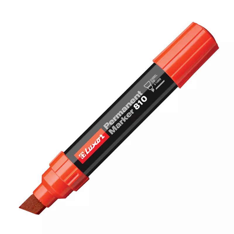 MARCADOR PERMANENTE JUMBO BISELADO ROJO LUXOR — Luxor