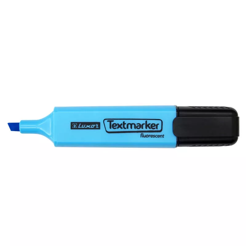 DESTACADOR TEXTMARKER CELESTE LUXOR — Luxor