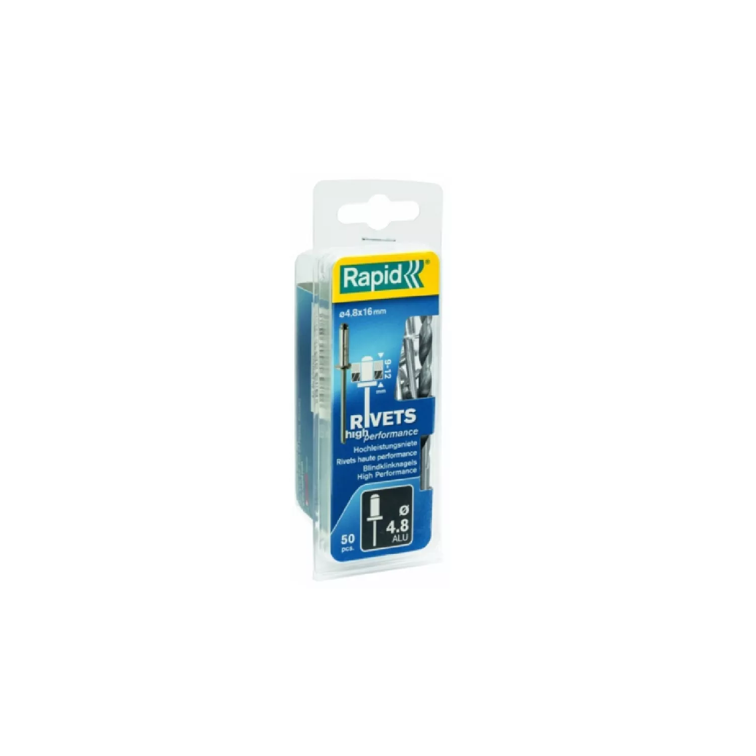 REMACHES ALUMINIO 4, 8X16MM + BROCA RAPID — Rapid