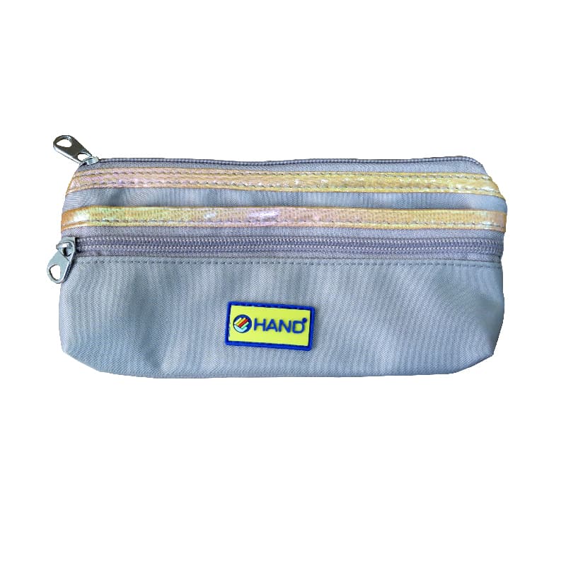 ESTUCHE LAPICES 3DEPT 2 CIERRES 21X9CMS HAND — Hand