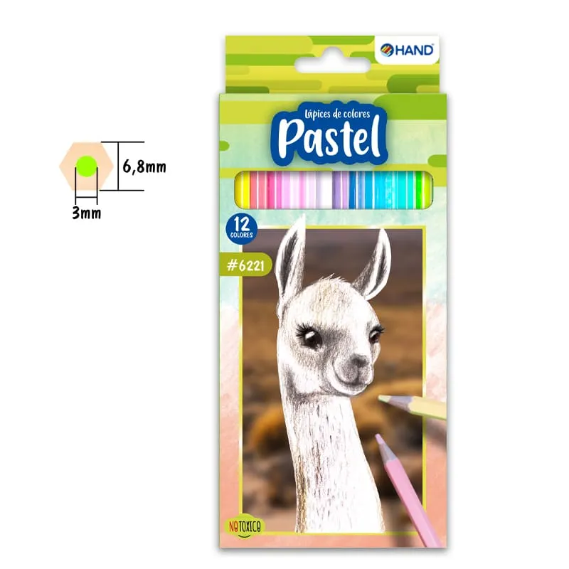 LAPICES 12 COLORES PASTEL HEXAGONAL HAND — Hand