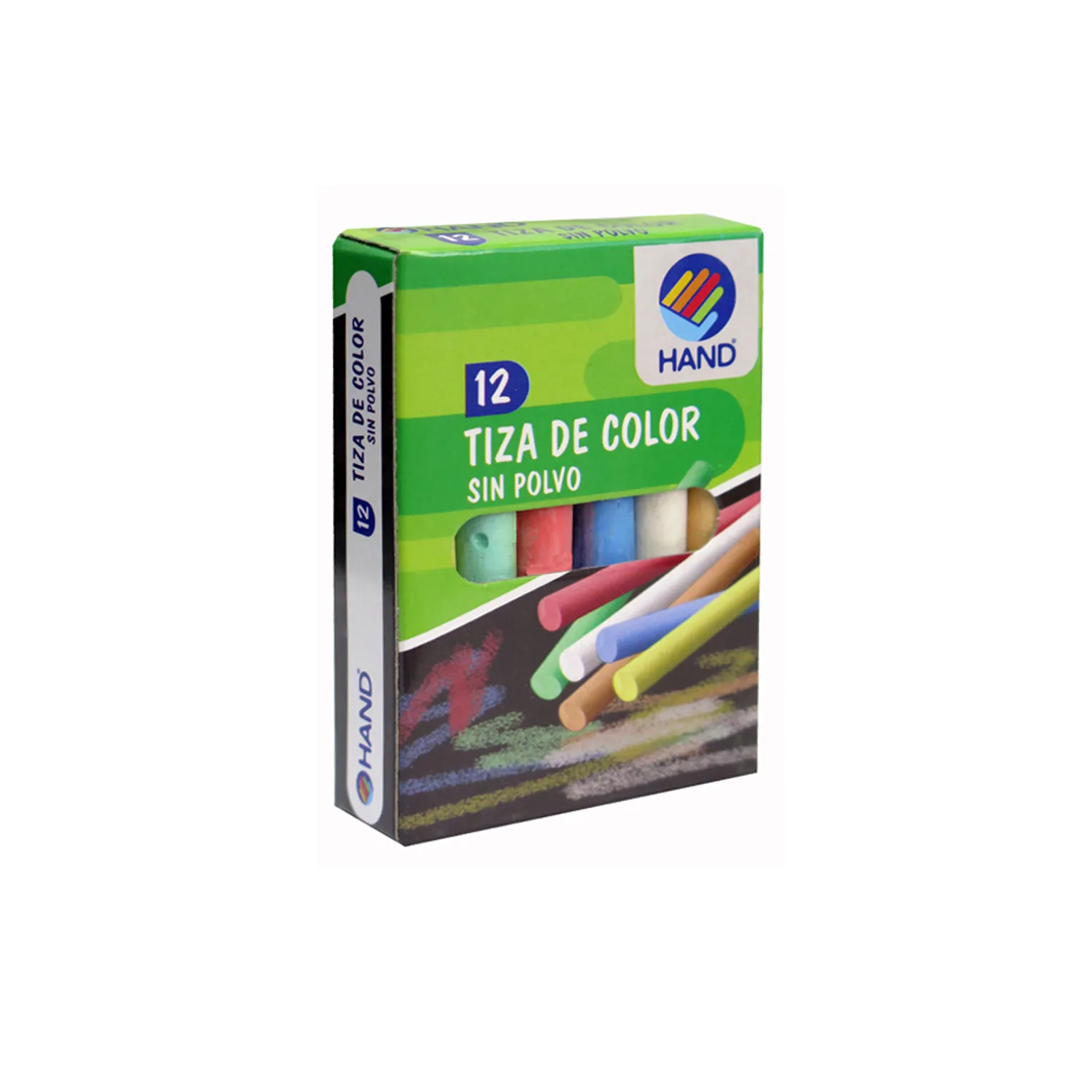 TIZA COLORES SIN POLVO 12UNIS HAND — Hand