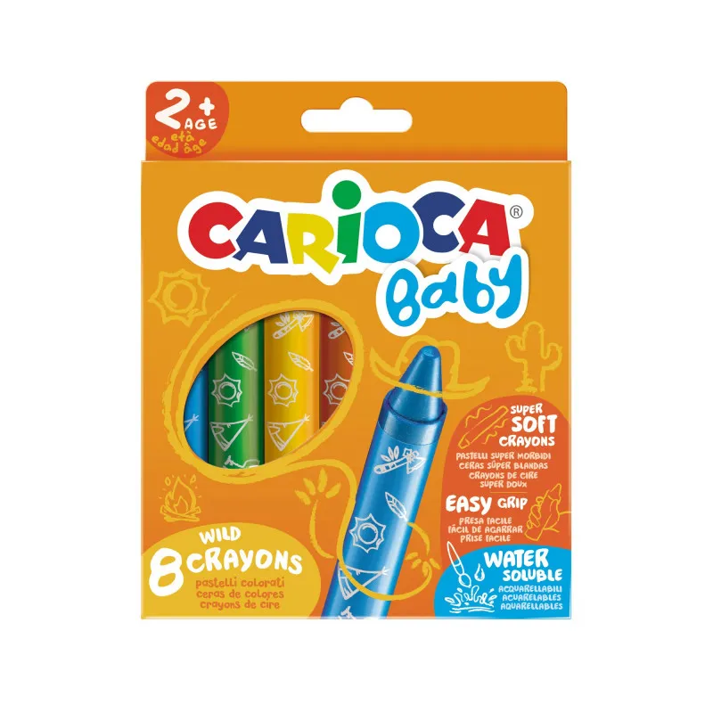 CRAYONES BABY 8 COLORES CARIOCA — Carioca