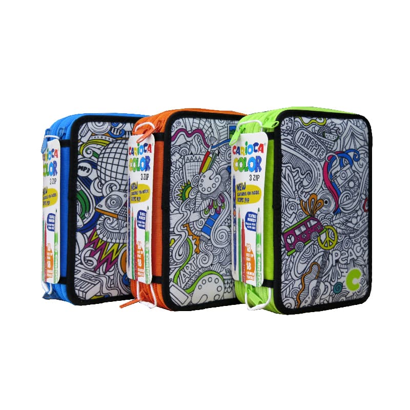 ESTUCHE 3 CIERRES 43 PIEZAS MANDALA CARIOCA — Carioca