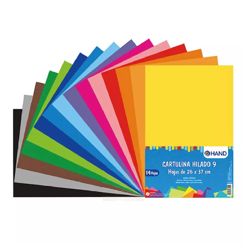 ESTUCHE CARTULINA 150GR 14 COLORES 25X35CM — Hand