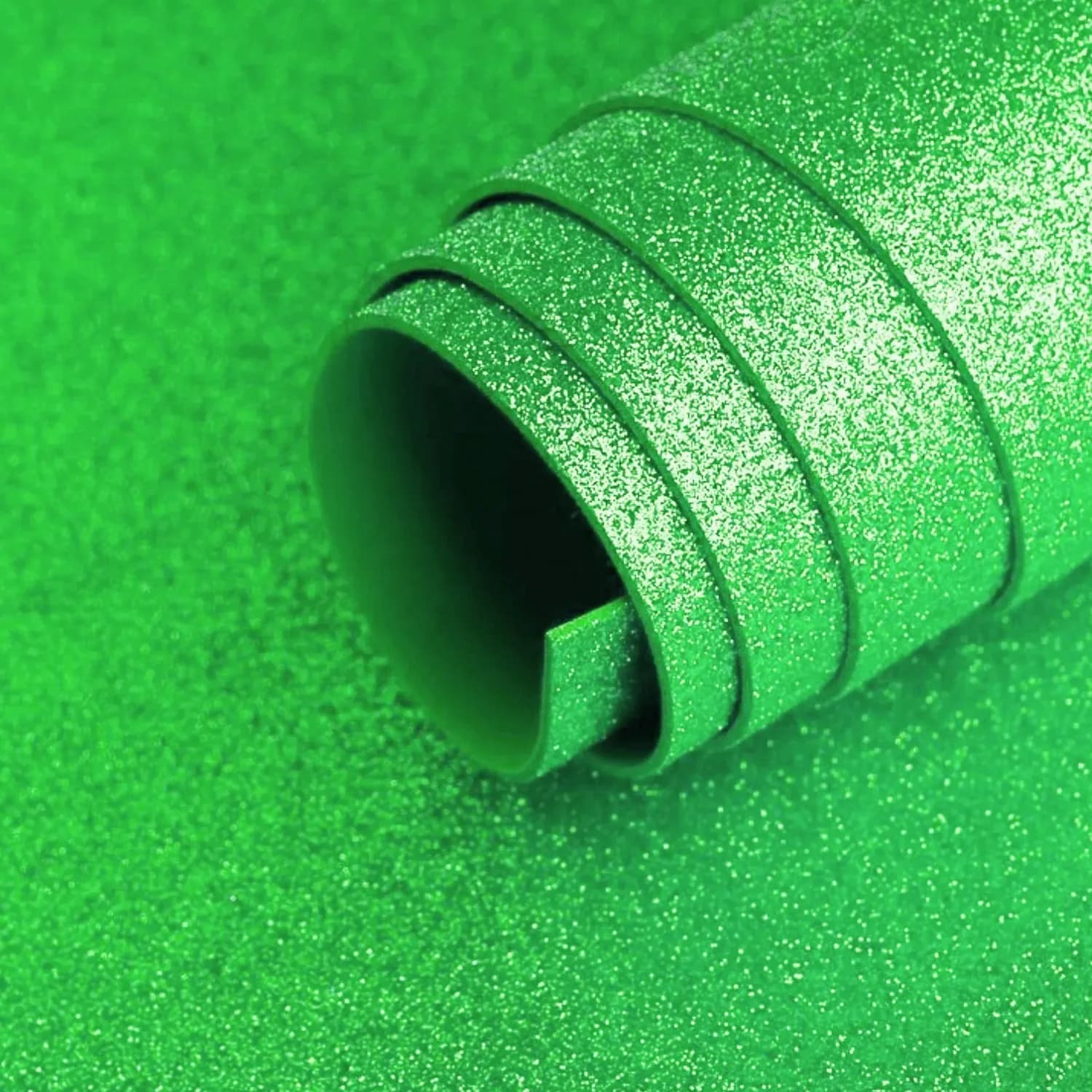 GOMA EVA GLITTER HAND 20X30CM X 2MM VERDE CLA — Hand