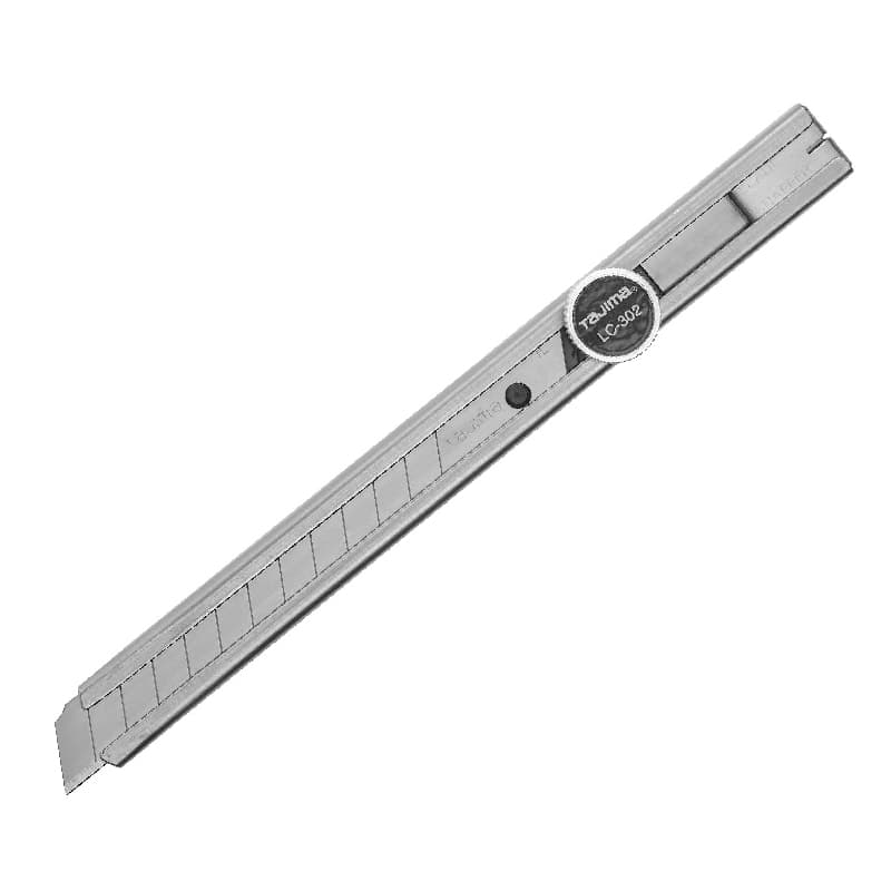 CUTTER BLOQ-MANUAL METAL CON 3 HOJAS 9MM TAJIMA — Tajima