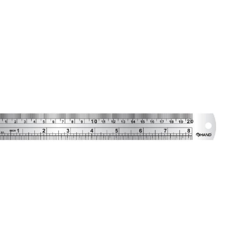 REGLA METALICA ACERO INOX 20CM — Hand