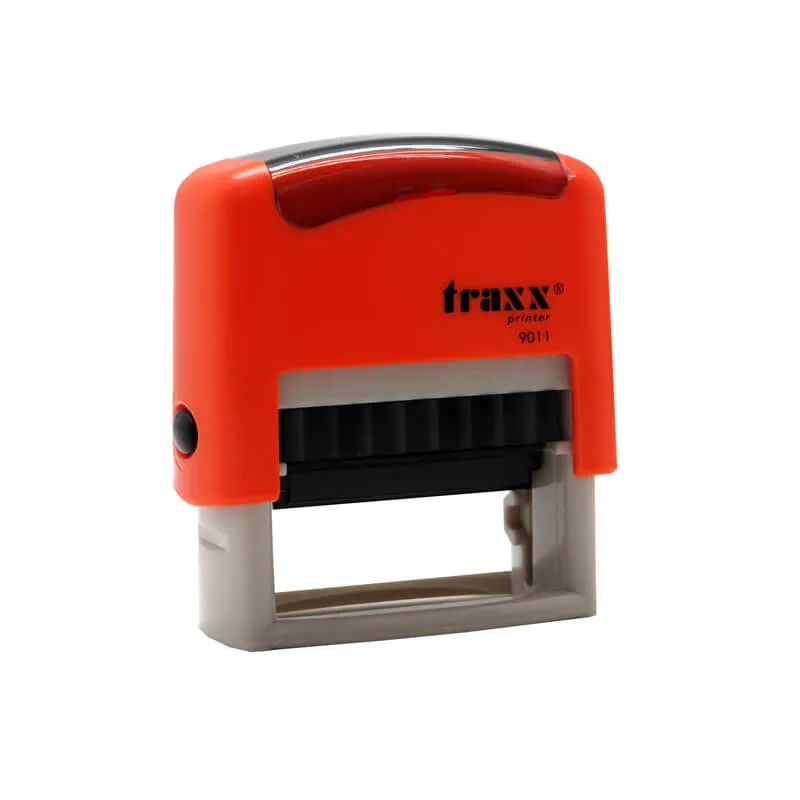 SELLO AUT 38X14MM NEGRA, COLOR NARANJA TRAXX — Traxx