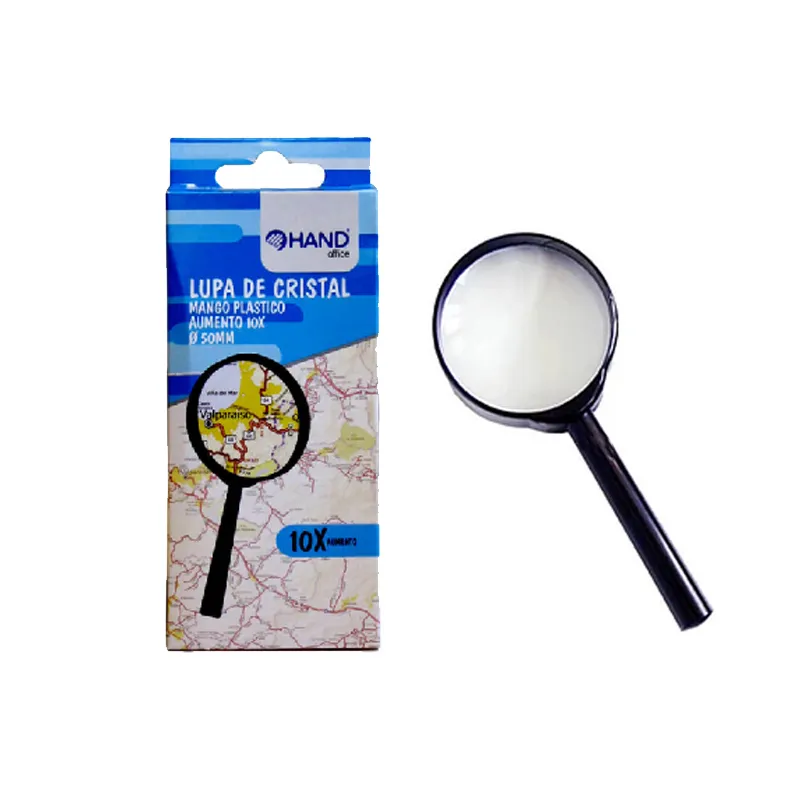 LUPA CRISTAL AUMENTO 10X 50MM HAND — Hand