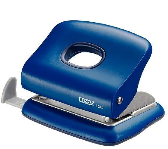 PERFORADOR AZUL 20 HOJAS PLASTICO RAPID — Genérico