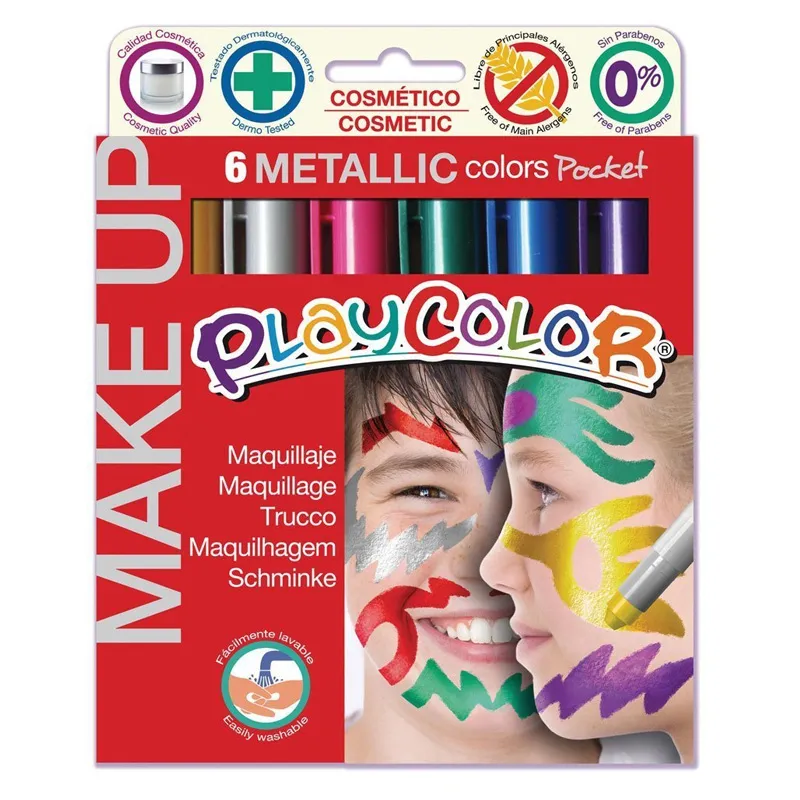 MAQUILLAJE METALIZADO 6 COLOR PLAYCOLOR — Instant
