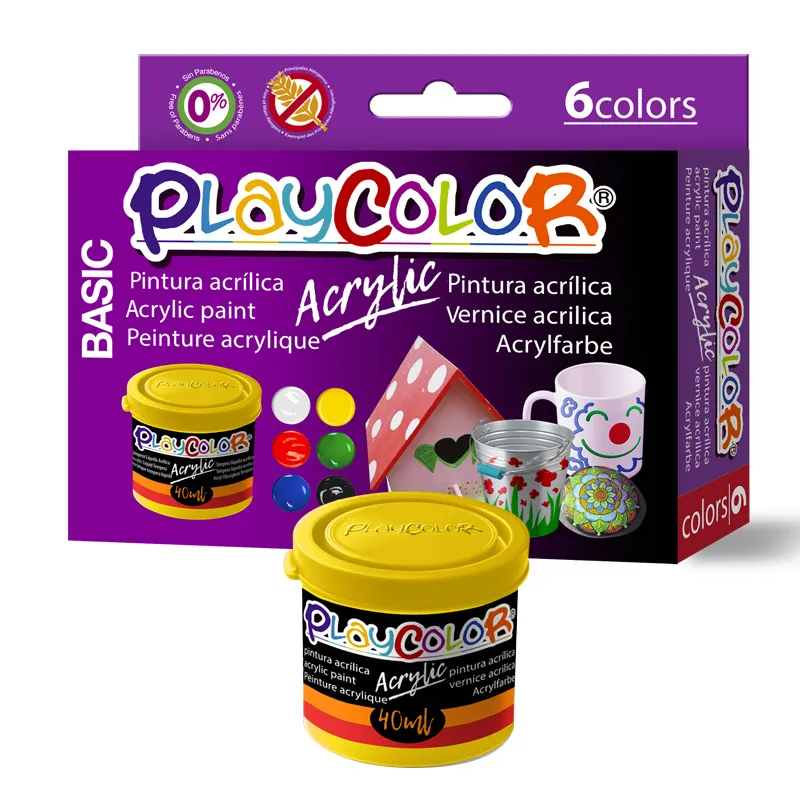 PINTURA ACRILICA 6 COLOR 40ML PLAYCOLOR — Instant