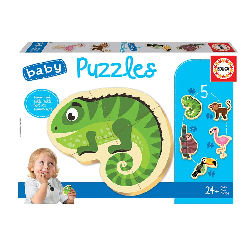 PUZZLE BABY ANIMALES TROPICALES — Educa Borras