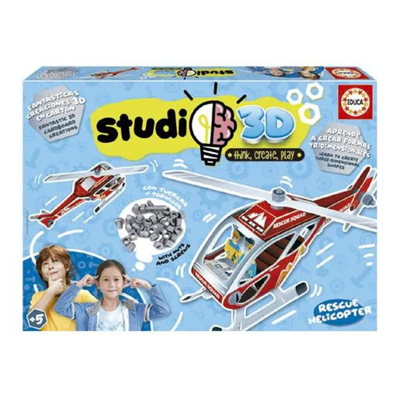 PUZZLE STUDIO 3D HELICOPTERO RESCATE — Educa Borras