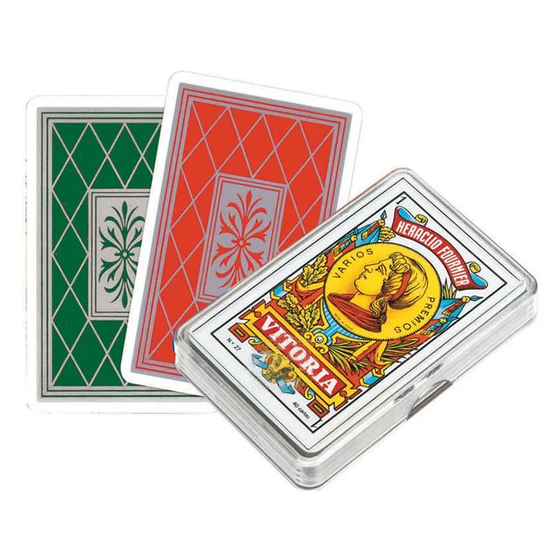 NAIPE ESPAÑOL Nº27 40 CARTAS ESTUCHE PLASTICO FOURNIER — Fournier