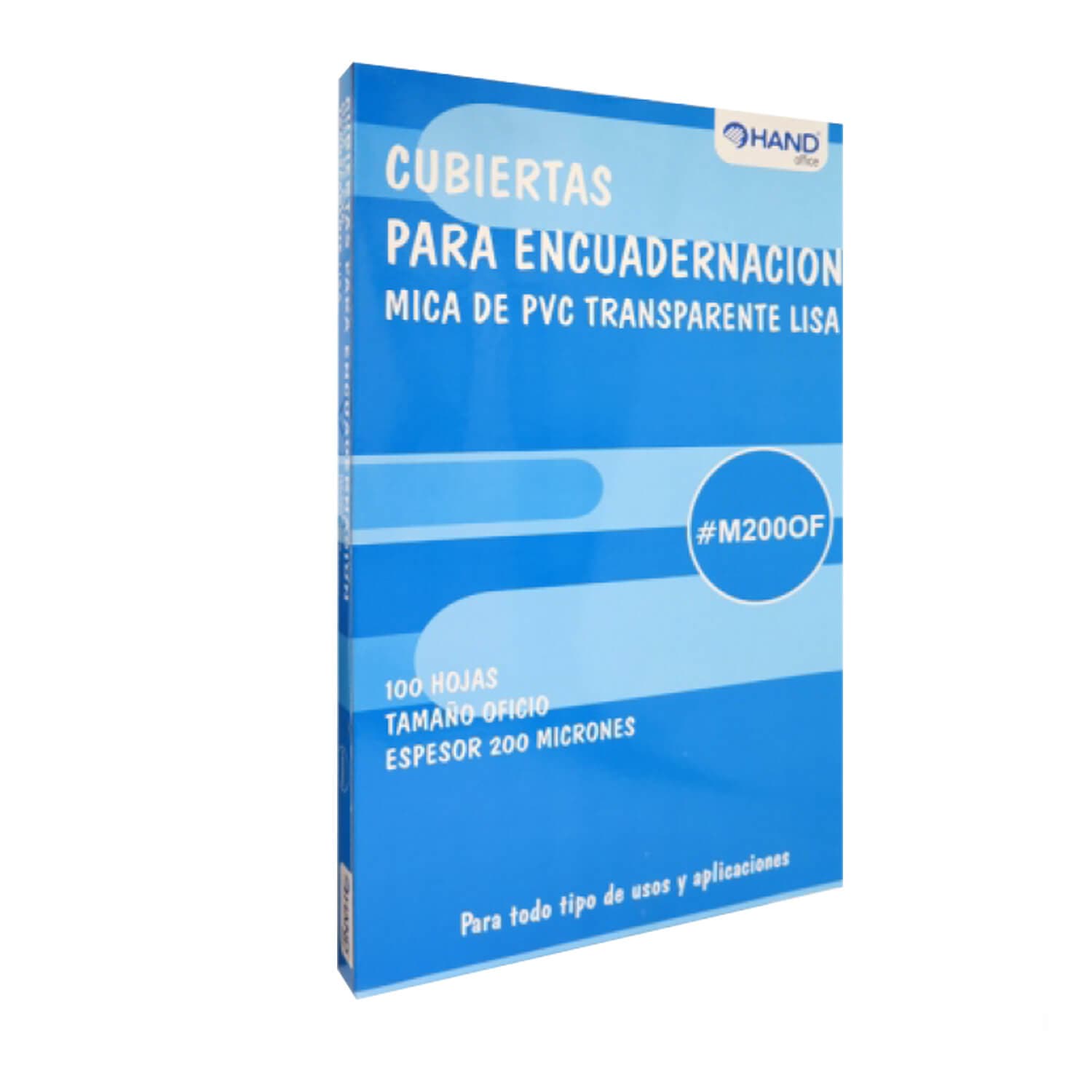 MICA TRANSPARENTE OFICIO PVC 216X356MM 200MIC 100HJS — Hand