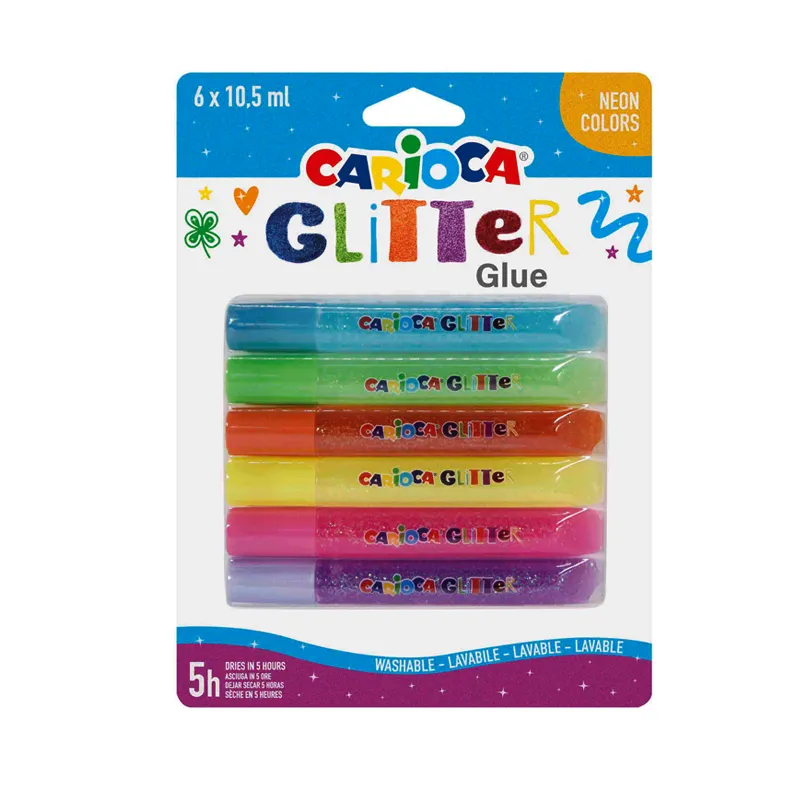 Imagen de COLA GLITTER 6 COLORES NEON