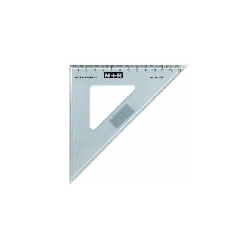 ESCUADRA TRANSPARENTE 45O 20CM M+R — Genérico