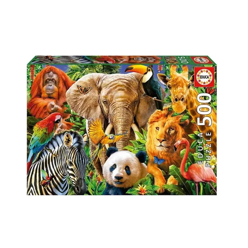 Imagen de PUZZLE 500 PCS 48x34cm COLLAGE ANIMALES SALVAJES