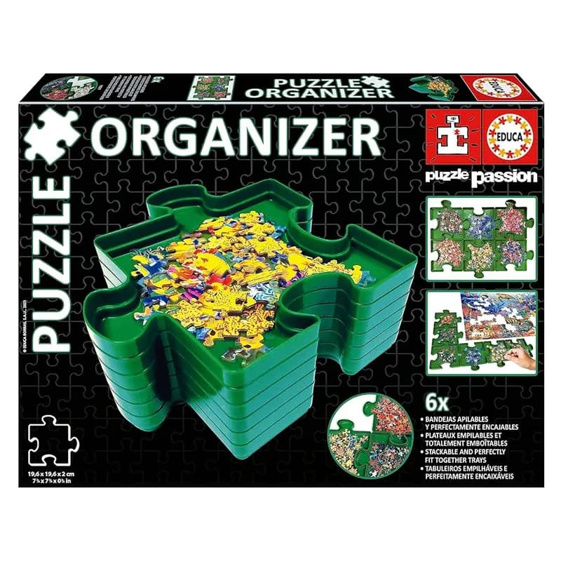 Imagen de ORGANIZADOR PIEZAS PUZZLES 19x19x2cm 6 BANDEJAS