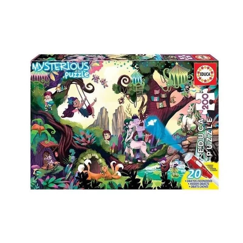 Imagen de PUZZLE 200 40x28cm BOSQUE MAGICO MYSTTAMAÑO PUZ JR