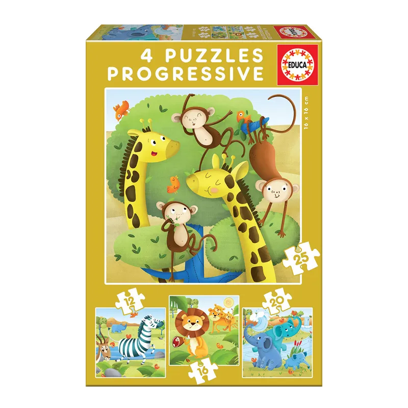 Imagen de PUZZLE PROGRESIVO ANIMALES SALVAJES