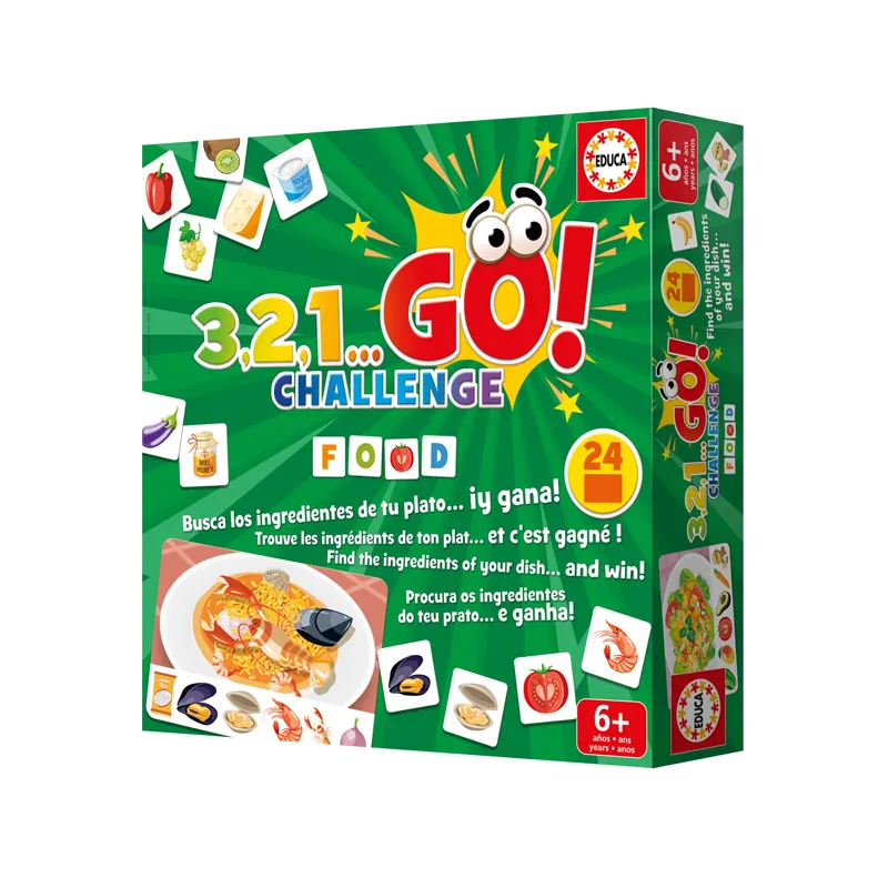 JUEGO CHALLENGE, 3, 2, 1 GO FOODS — Educa Borras