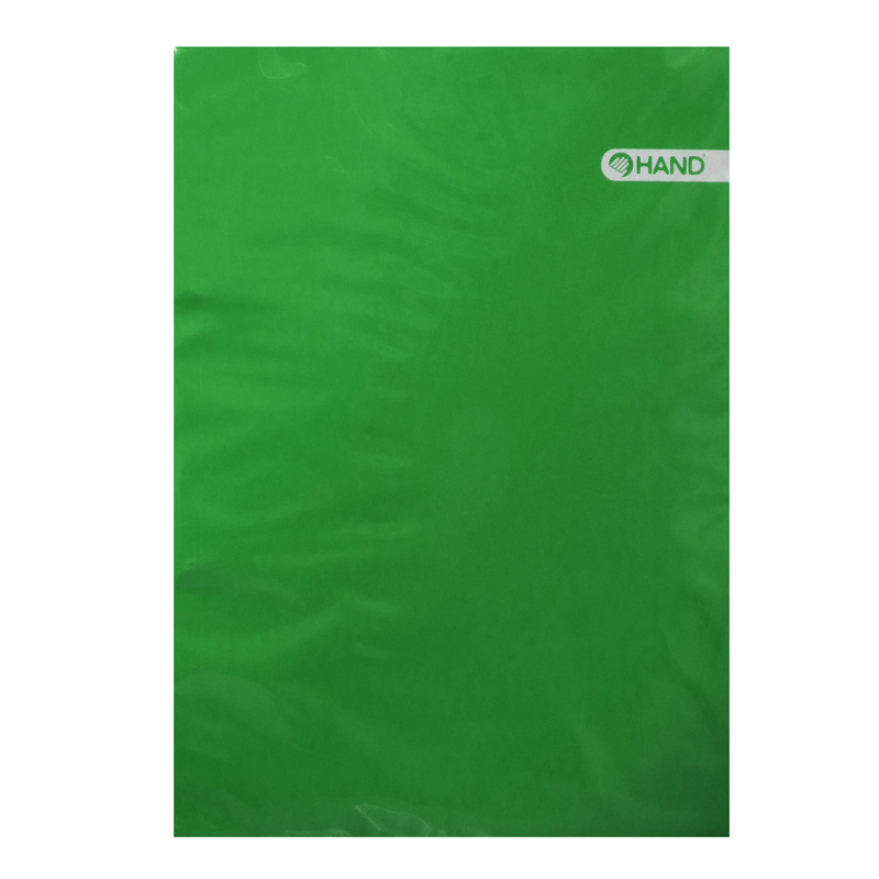 CARPETA PLASTIFICADA CON GUSANO (OFICIO), VERDE — Hand