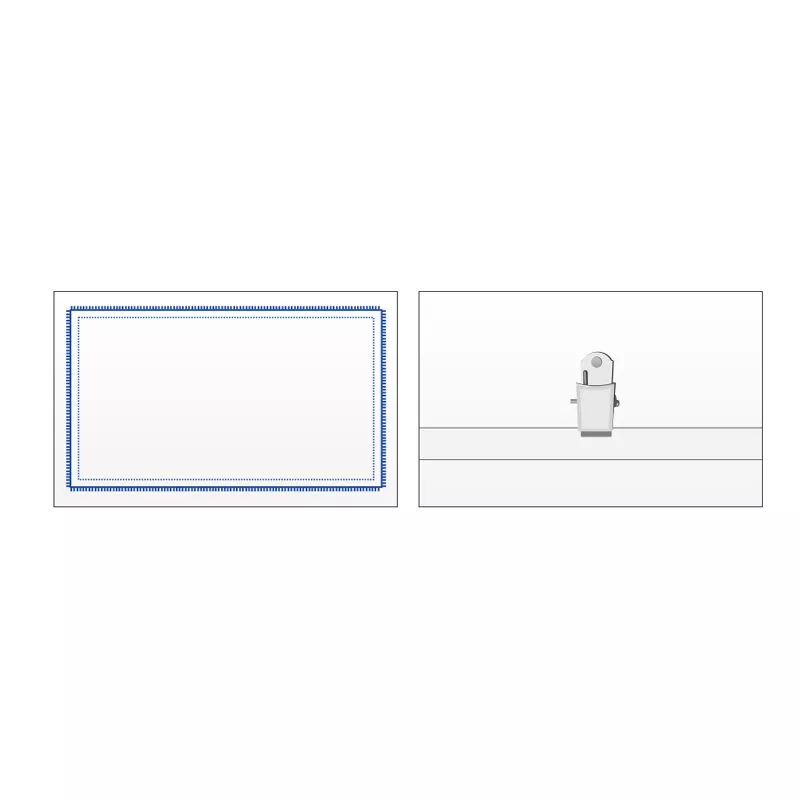 PORTA CREDENCIAL CON APRETADOR BLANCA 90X55MM HAND — Hand