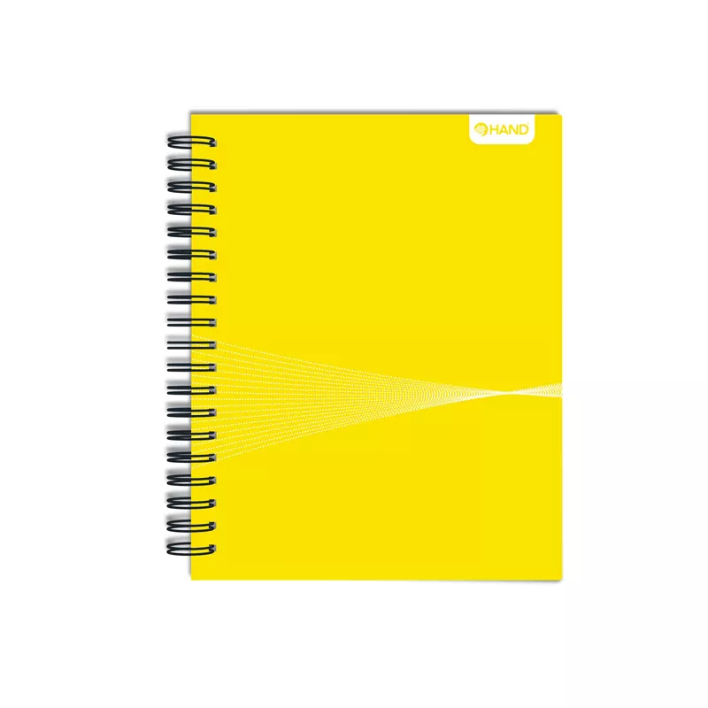 CUADERNO UNIVERSITARIO 100HJS 20X25CM AMARILLO — Hand
