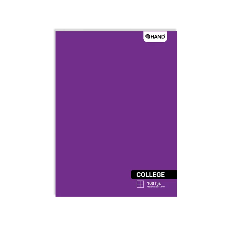 CUADERNO COLLEGE 100HJS 18X24CM VIOLETA — Hand