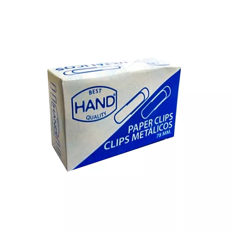 CLIP ESTRIADO PUNTA REDONDA 78MM 50 UNIS HAND — Hand