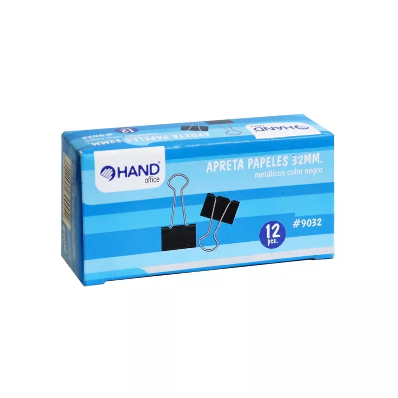 APRETADOR DOBLE CLIP 12 UNID 32MM HAND — Hand