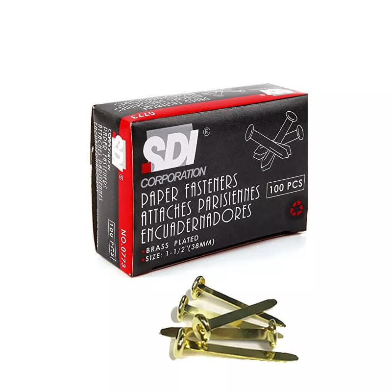 BROCHES METALICOS DORADOS 38 MM 100UNIS — SDI