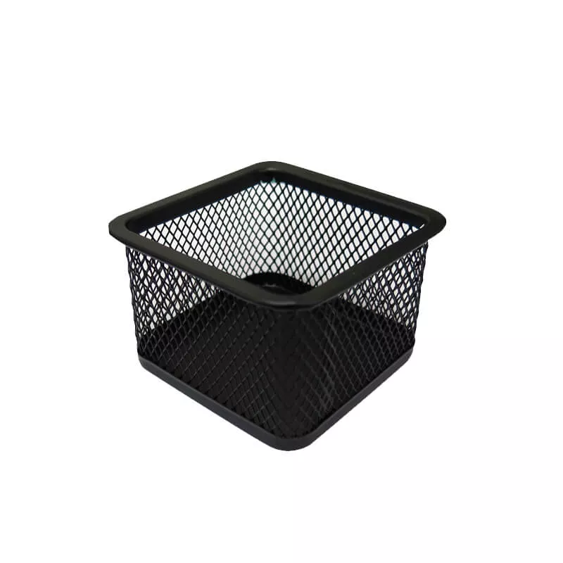 PORTA CLIPS CUADRADO 8X5CM METAL NEGRO — Hand