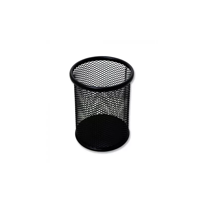 PORTA LAPICES REDONDO 9X10CM METAL NEGRO — Hand