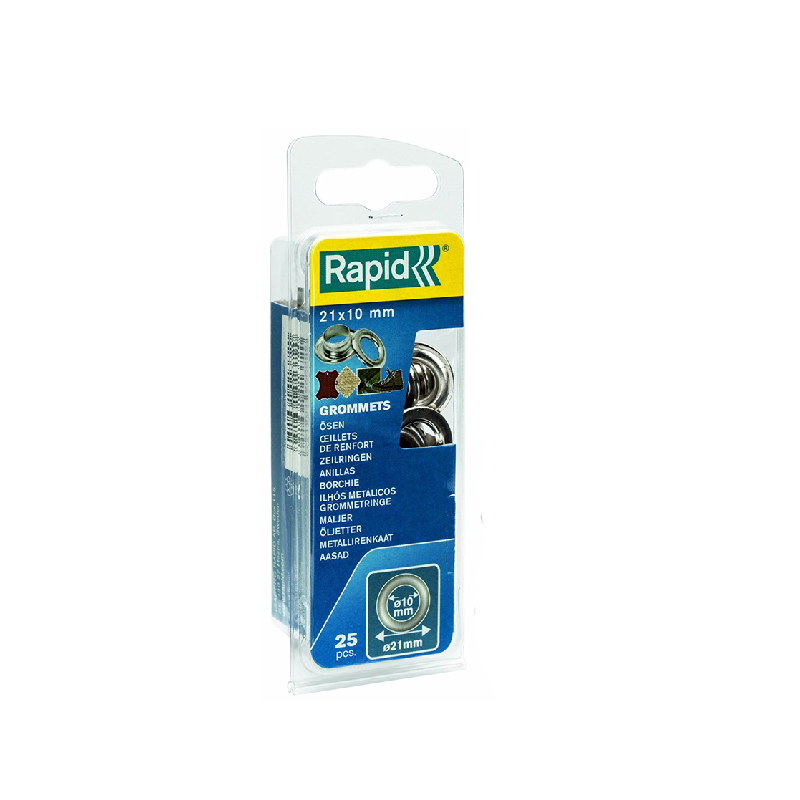 OJALES DE ALUMINIO 21X10MM 25UNIS RAPID — Rapid