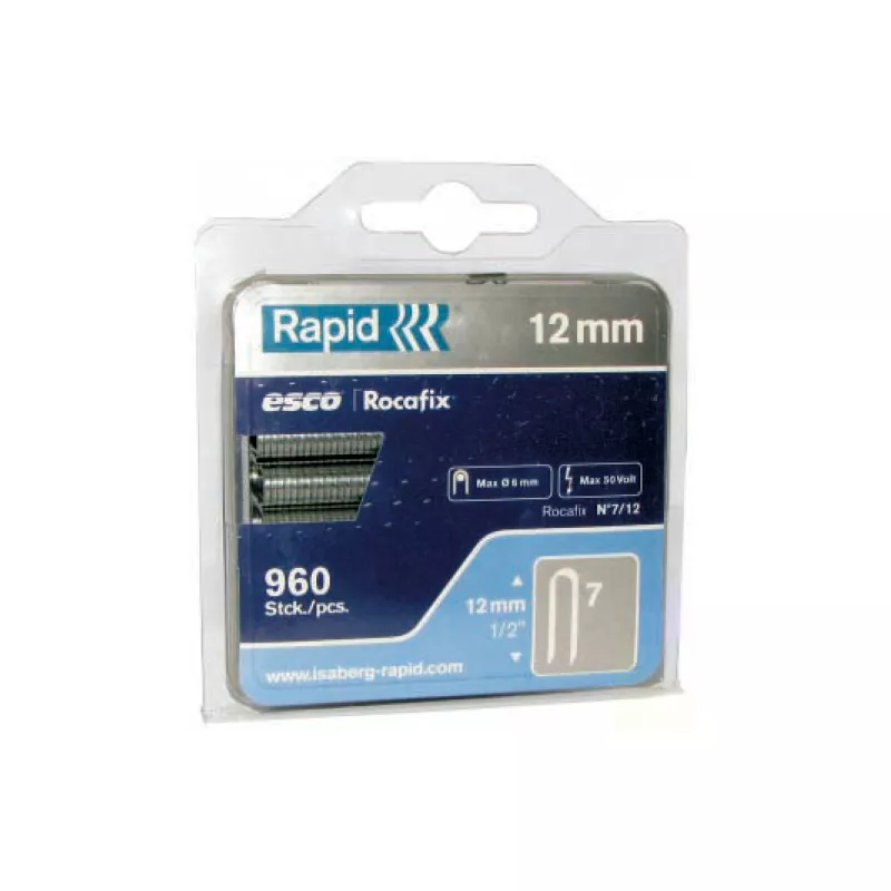 GRAPAS GALVANIZADAS, 7/12 MM, 960UN RAPID — Genérico