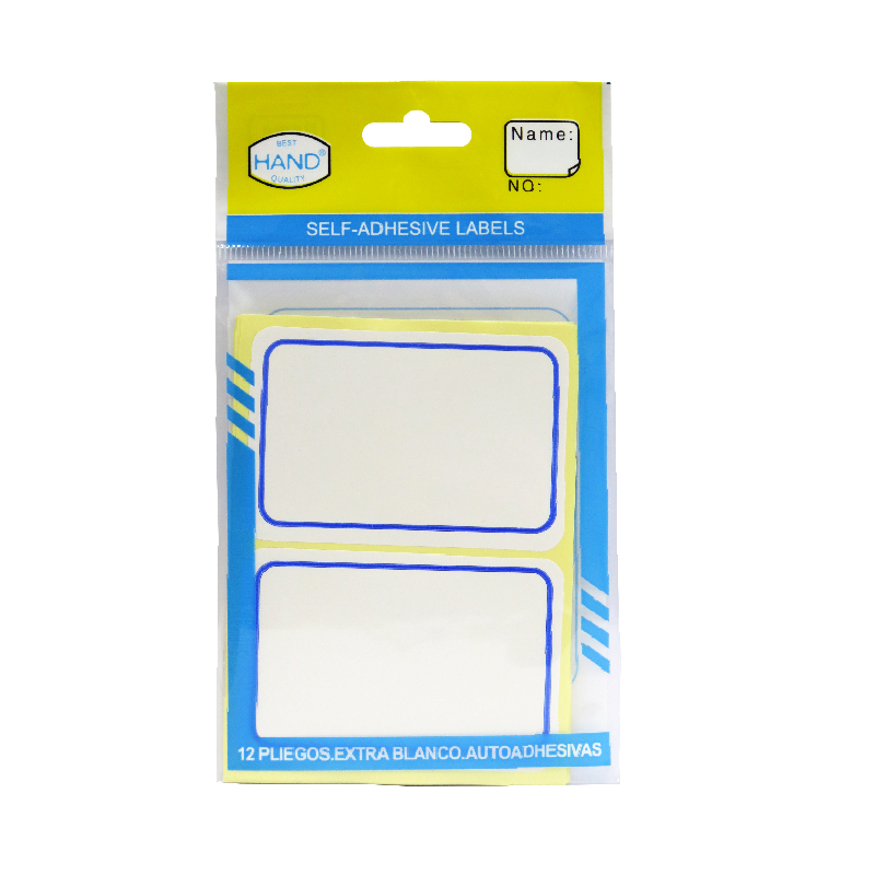 ETIQUETA ADHESIVA BLANCA 105X75MM 12UNIS HAND — Hand